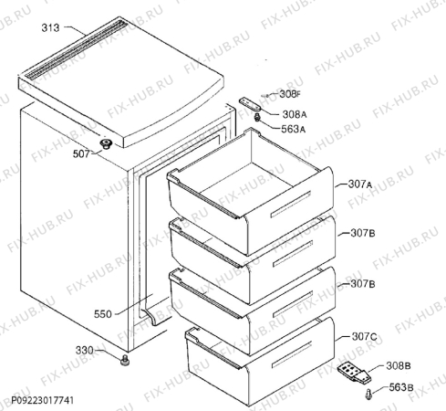 Схема №1 A81000TNW0 с изображением Блок управления для холодильной камеры Aeg 973933014637024